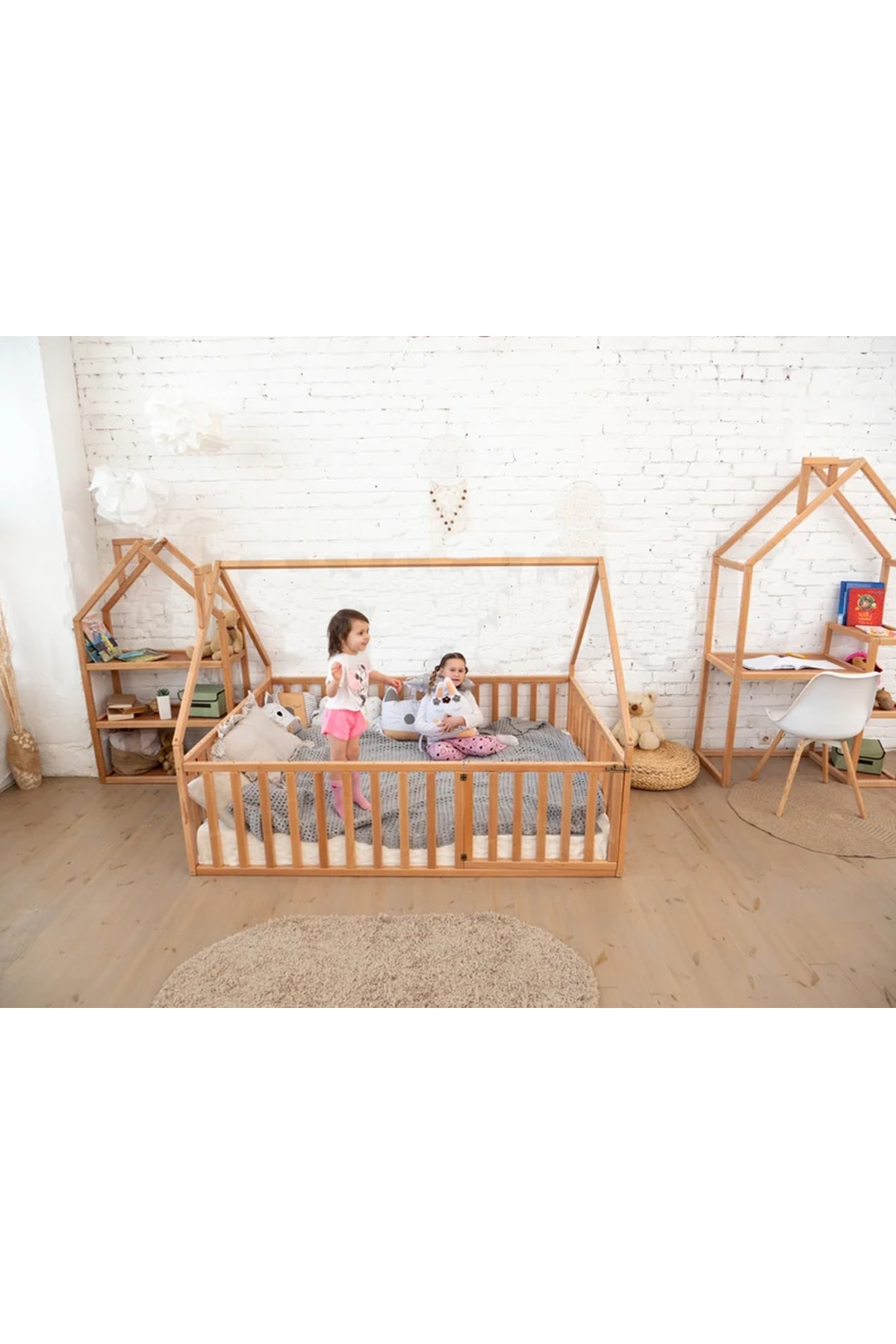Ahşap Montessori Karyola - Masif Ahşap Karyola - Montessori Çocuk Ve Bebek Yatak  tree113