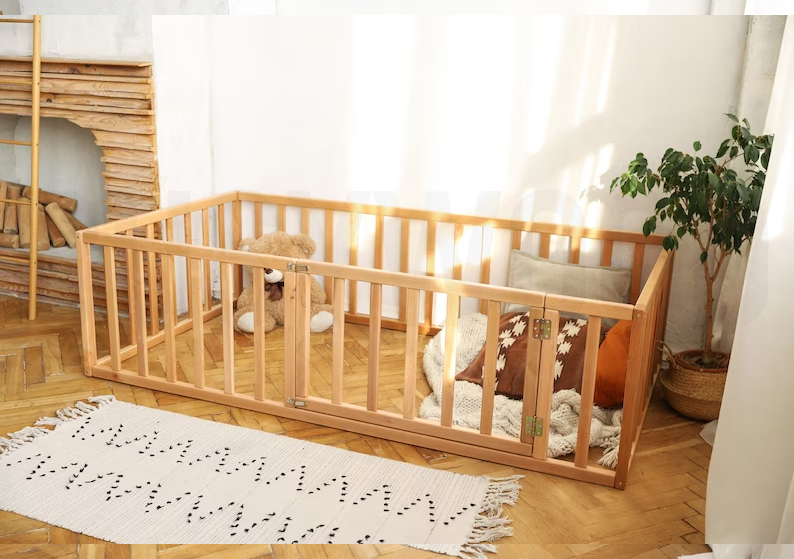 Ahşap Montessori Karyola Masif Ahşap Karyola tree-126