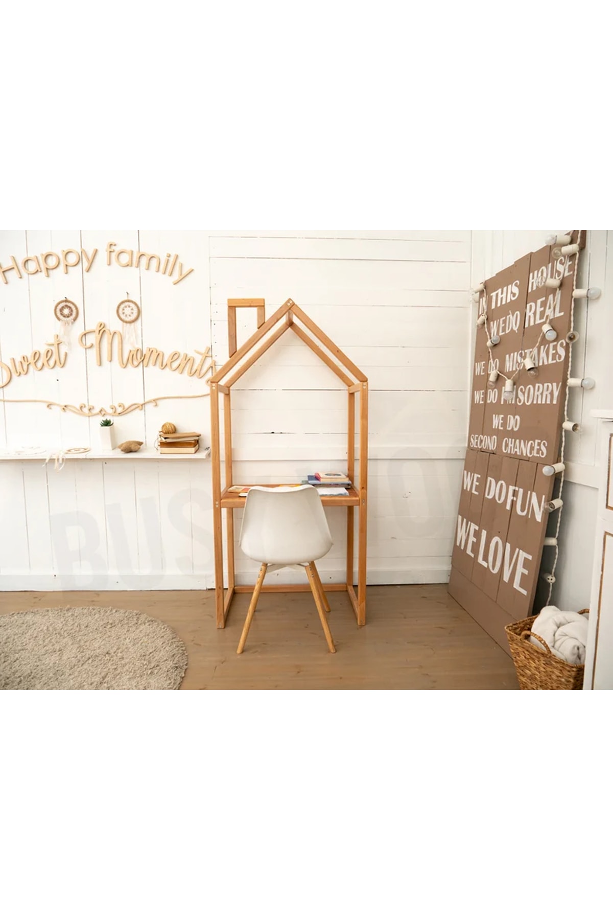 Montessori Ahşap Çocuk Çalışma Masası - Montessori Masa - Montessori Mobilya