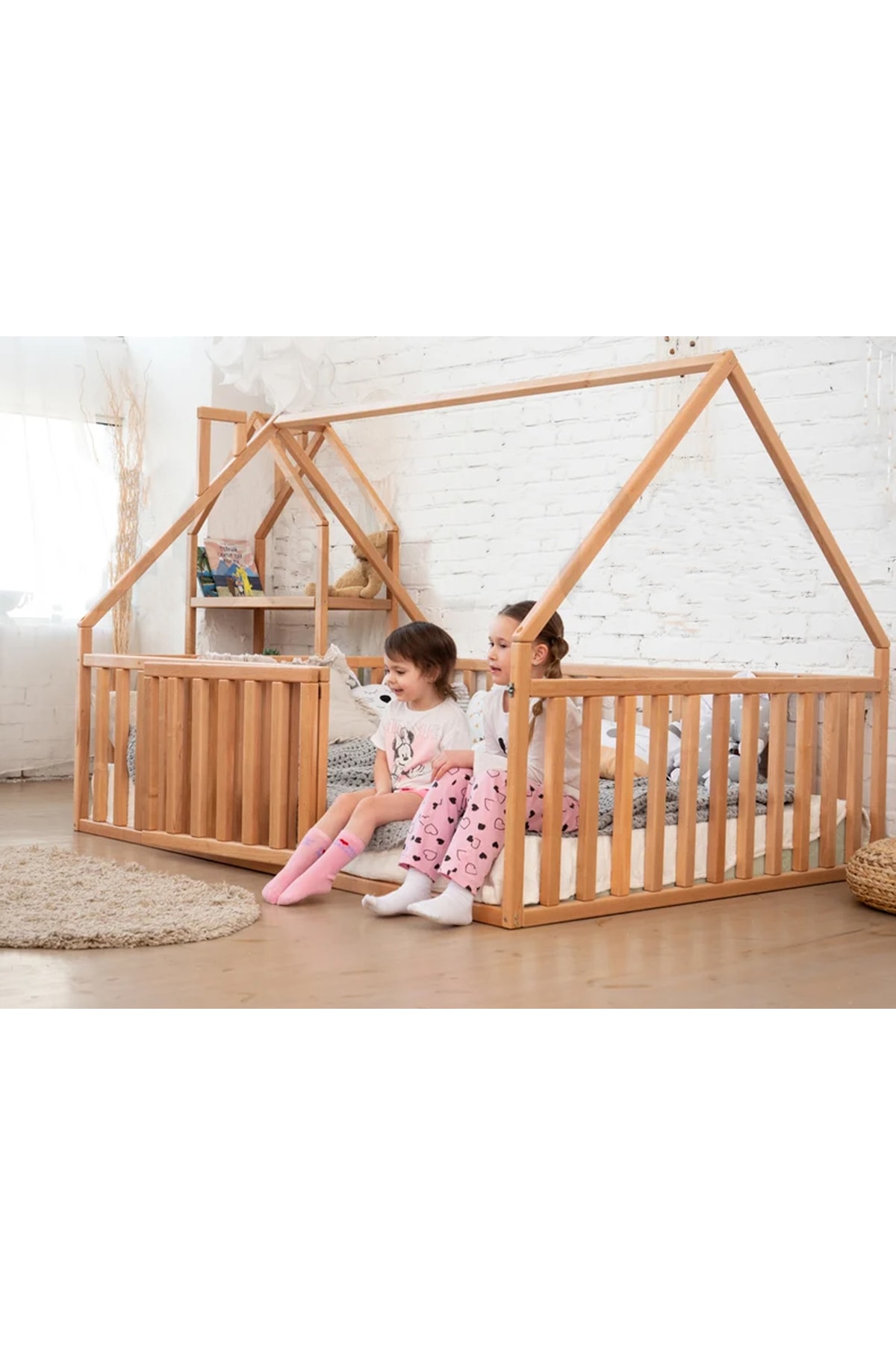 Ahşap Montessori Karyola - Masif Ahşap Karyola - Montessori Çocuk Ve Bebek Yatak  tree113