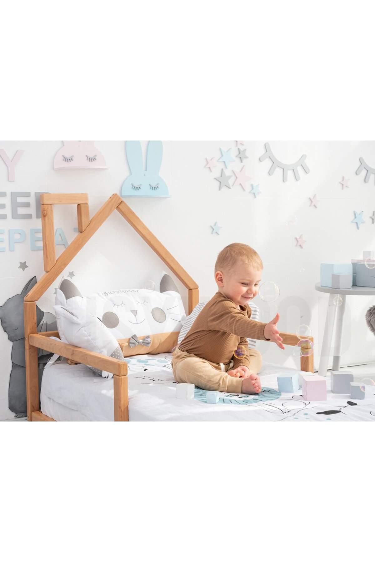 Ahşap Montessori Karyola - Masif Ahşap Karyola - Montessori Çocuk Ve Bebek Yatak tree101