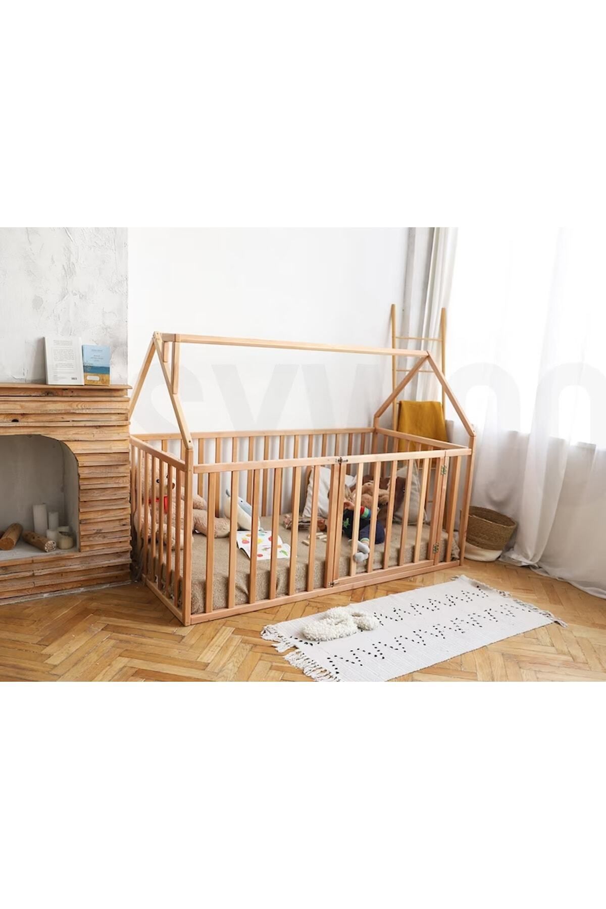 Ahşap Montessori Karyola - Masif Ahşap Karyola - Montessori Çocuk Ve Bebek Yatak tree105