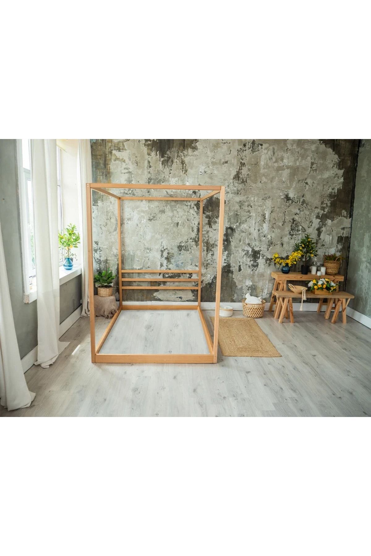 Ahşap Montessori Karyola - Masif Ahşap Karyola - Montessori Çocuk Ve Bebek Yatak Tree103